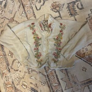 Vintage cropped cottage core cardigan